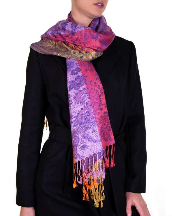 Etole viscose PASHMEE papaye femme