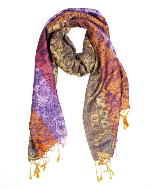 Etole viscose PASHMEE papaye femme