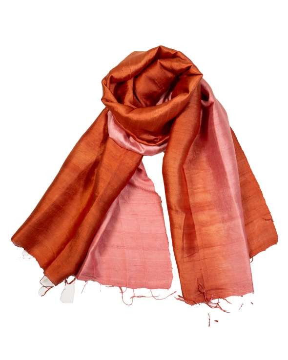 Foulard soie COCOON BI canelle femme