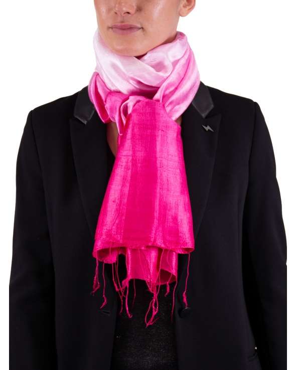 Foulard soie COCOON MIX azalee femme