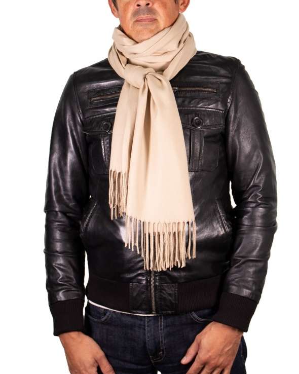 Echarpe cachemire et laine BHOPAL angora homme