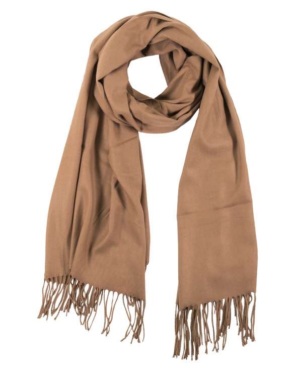 Echarpe cachemire et laine BHOPAL camel femme