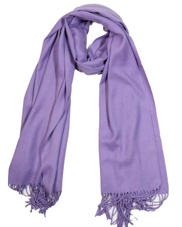 Echarpe cachemire et laine BHOPAL lilas femme