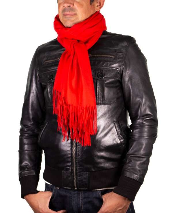 Echarpe cachemire et laine BHOPAL red homme