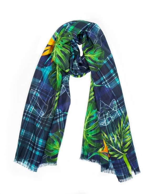 Foulard soie MELI why not blue femme