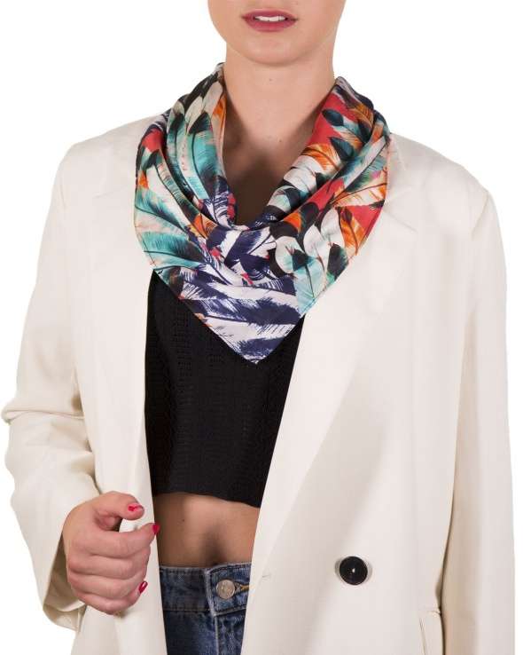 Carre de soie MAELY melt feather femme