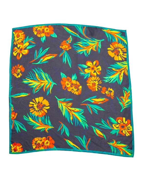 Carre de soie MAELY tropical flower femme