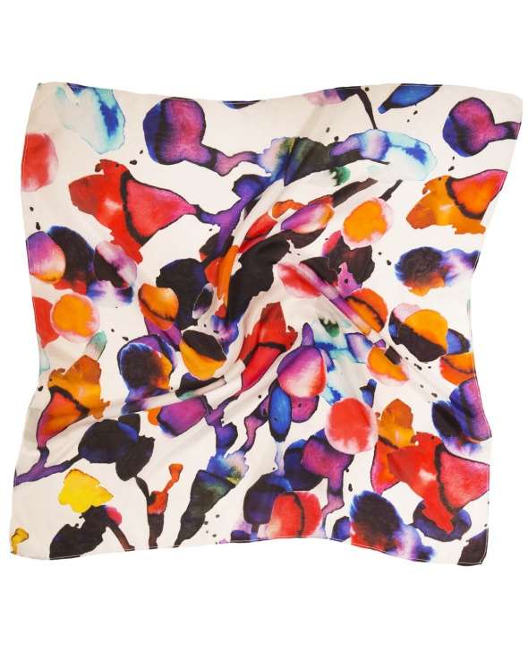 Carre de soie MAELY watercolor femme