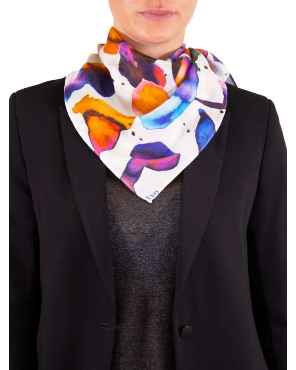 Carre de soie MAELY watercolor femme