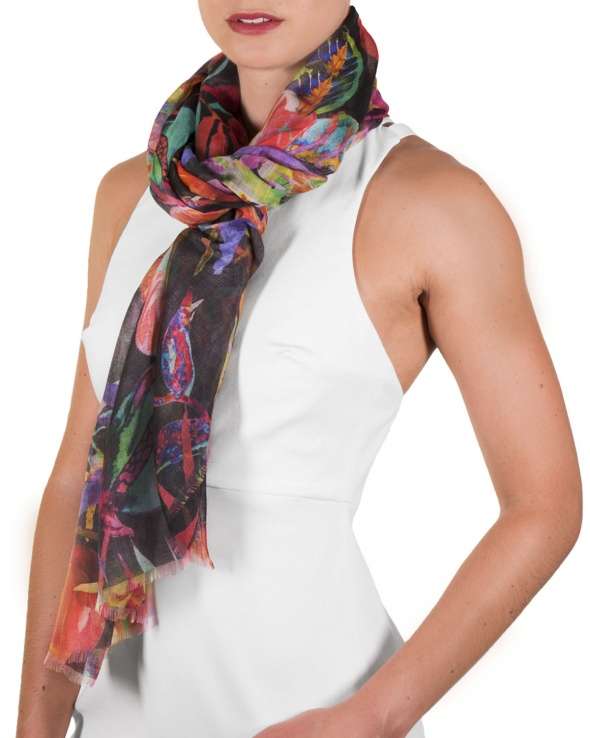 Etole soie et viscose SWANN full jungle femme