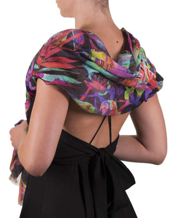 Etole soie et viscose SWANN full jungle femme