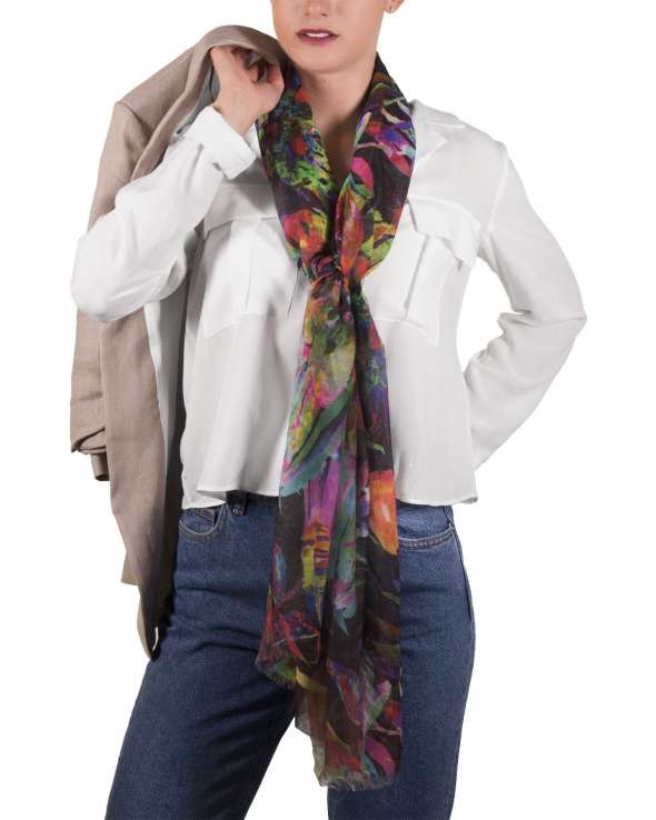 Etole soie et viscose SWANN full jungle femme