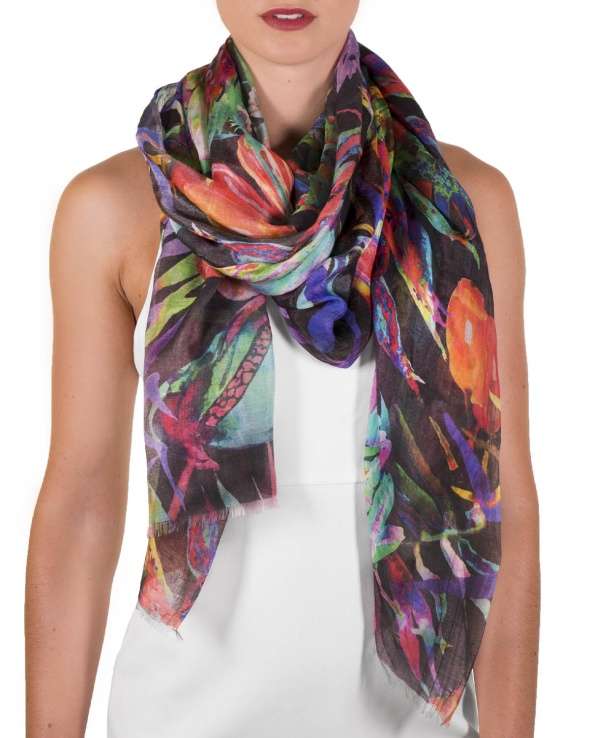 Etole soie et viscose SWANN full jungle femme