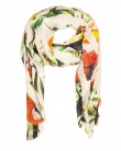 Etole coton et soie SISSY white parrot femme