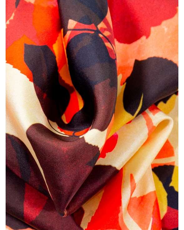 Carre de soie MAEKO rose camo femme