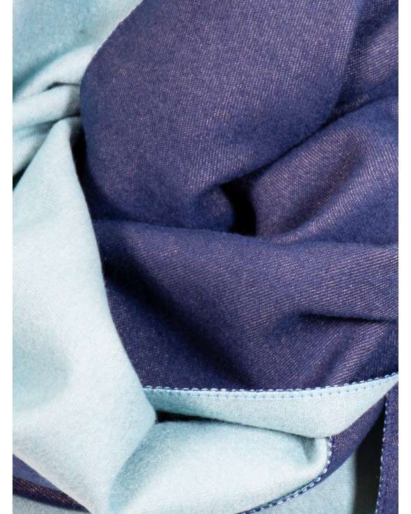 Echarpe cachemire et laine KAIS navy femme