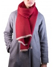 Echarpe cachemire et laine KAIS burgundy femme