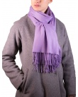 Echarpe cachemire et laine BHOPAL lilas femme