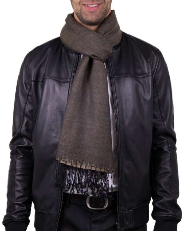 Echarpe laine KIEV biscuit homme